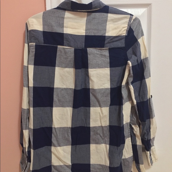 Flowing Flannel in Blue and White - Picture 3 of 3